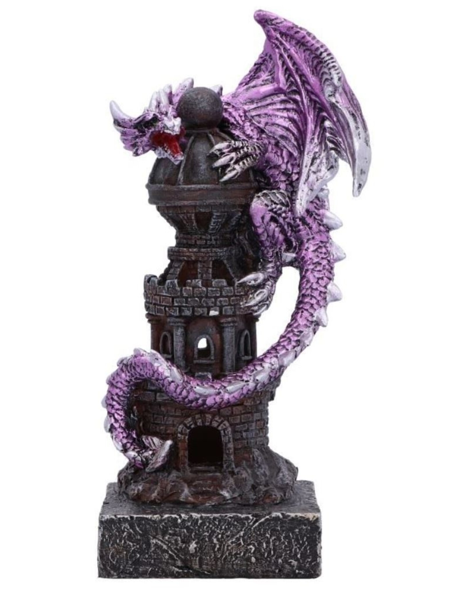 NemesisNow Giftware Figurines Collectables - Guardian of the Tower Purple Dragon Figurine 17.7cm