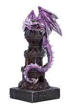 NemesisNow Giftware Figurines Collectables - Guardian of the Tower Purple Dragon Figurine 17.7cm