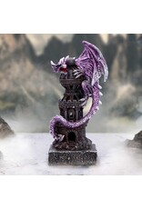 NemesisNow Giftware Figurines Collectables - Guardian of the Tower Purple Dragon Figurine 17.7cm