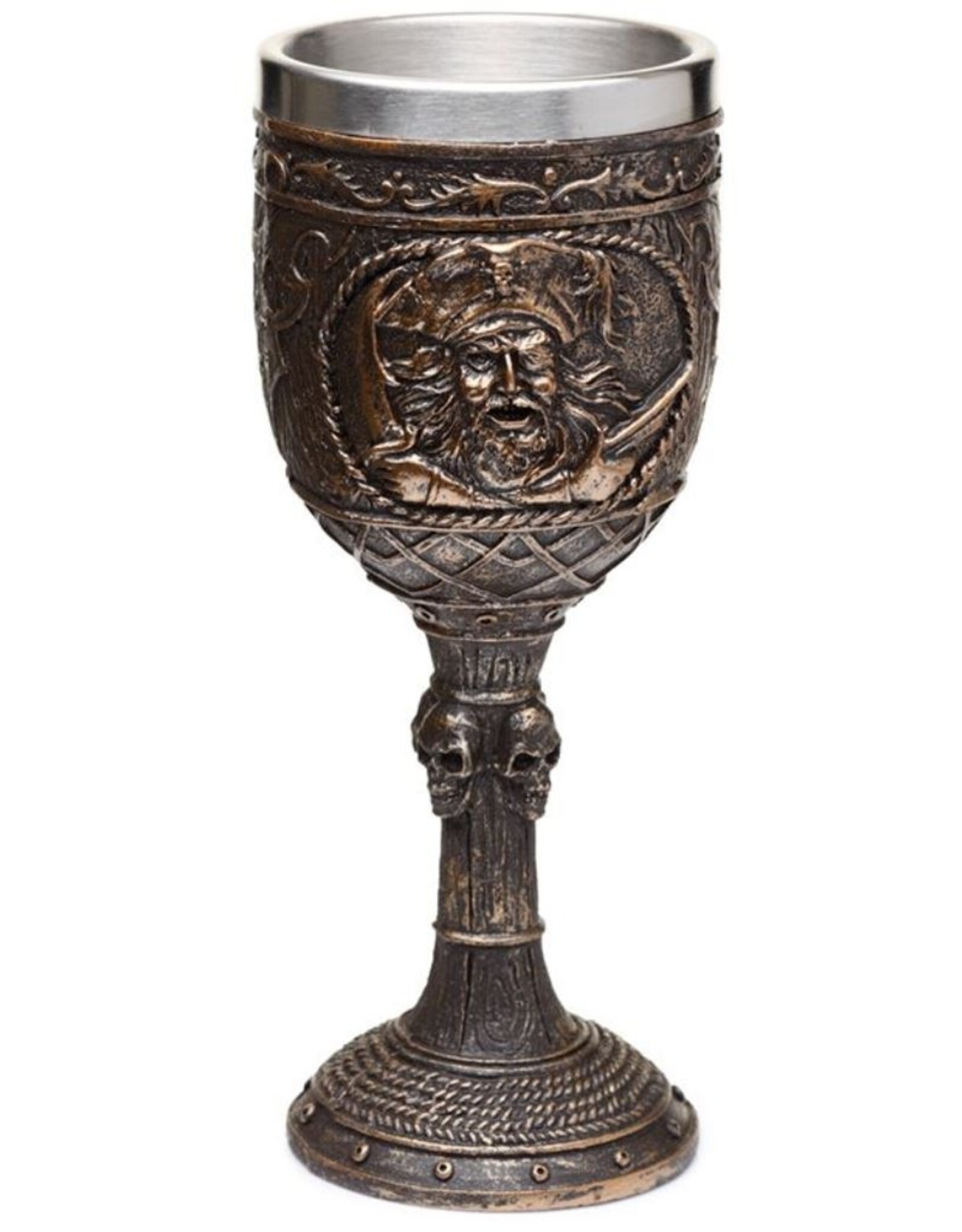 Trukado Giftware & Lifestyle - Pirate Goblet - Brushed Gold Wood-effect