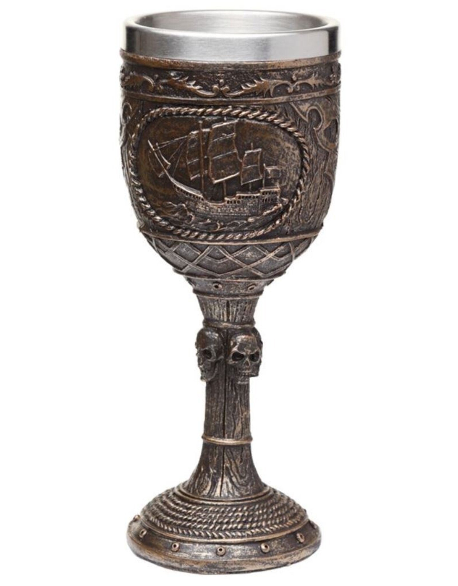 Trukado Giftware & Lifestyle - Pirate Goblet - Brushed Gold Wood-effect