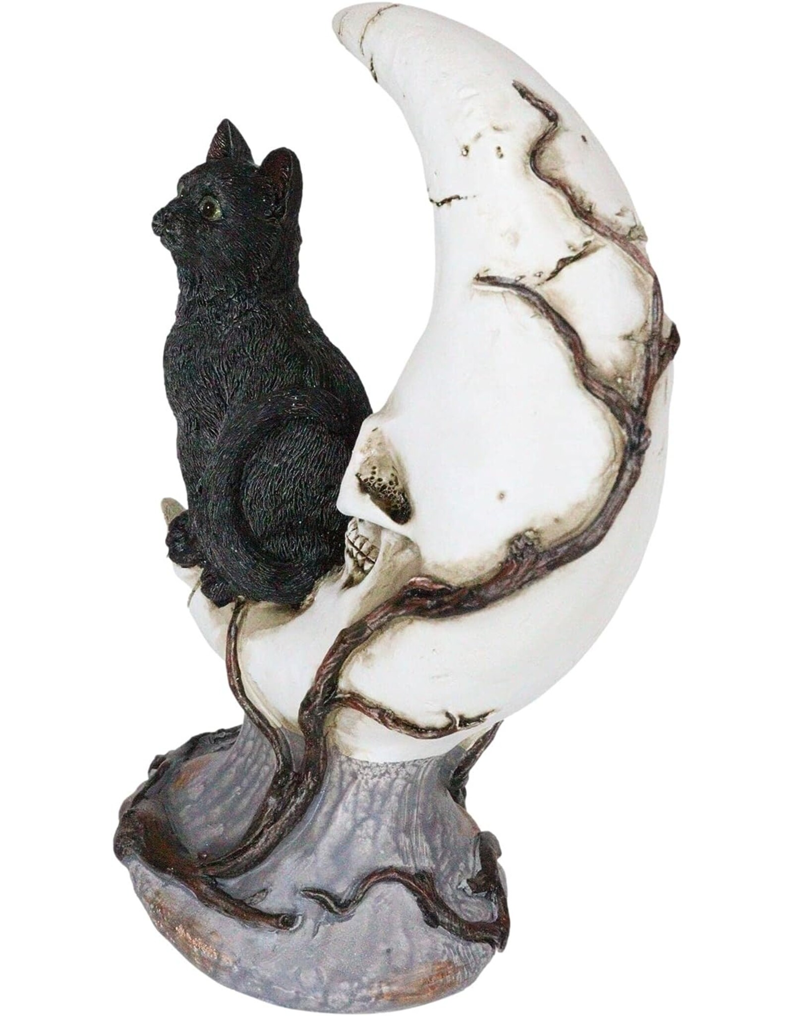 VG Giftware & Lifestyle - Black Cat on Skull Crescent - LED