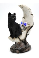 VG Giftware & Lifestyle - Black Cat on Skull Crescent - LED