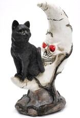 VG Giftware & Lifestyle - Black Cat on Skull Crescent - LED