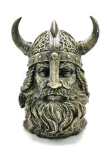 VG Giftware, beelden, collectables - Viking head bottle holder-flower holder