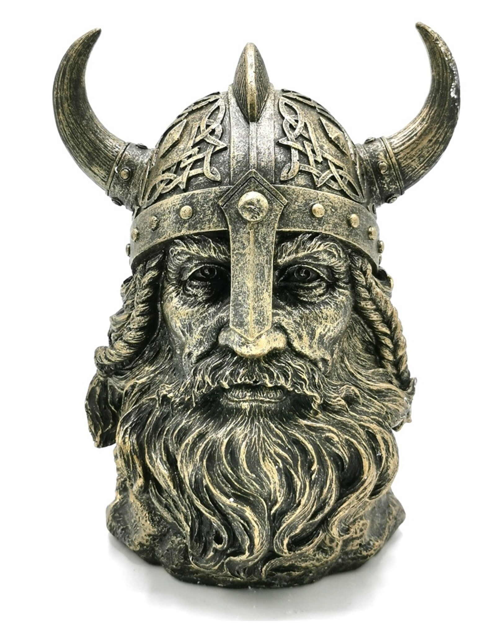 VG Giftware, beelden, collectables - Viking head bottle holder-flower holder