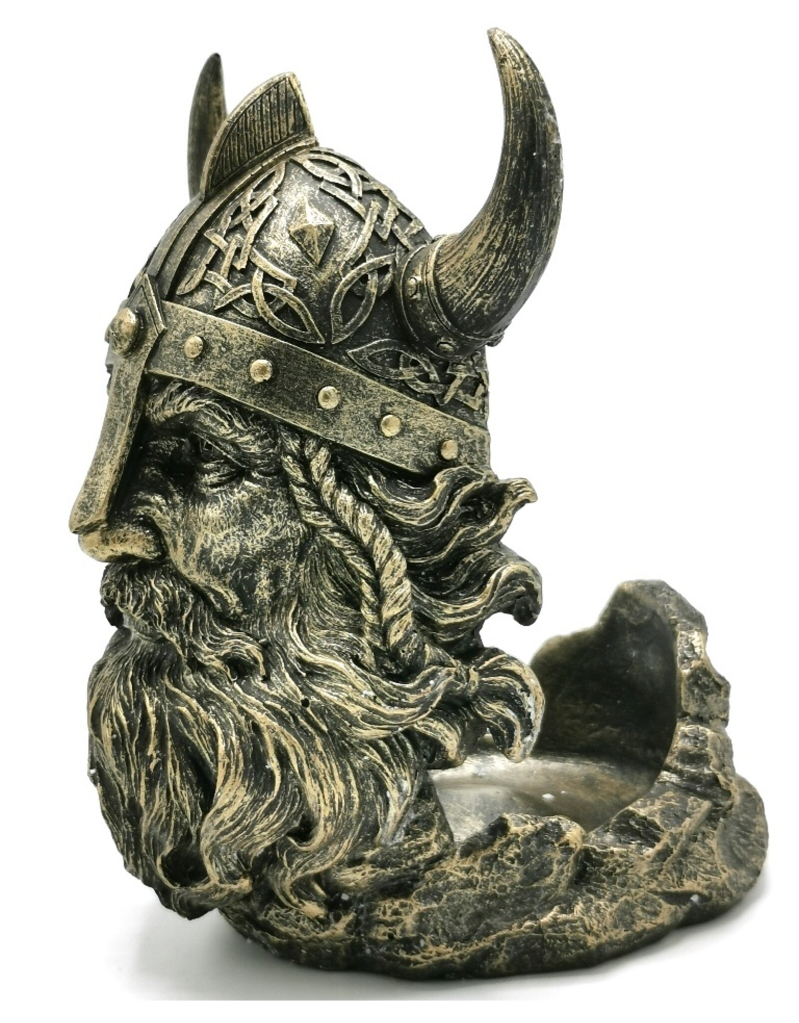 VG Giftware, beelden, collectables - Viking head bottle holder-flower holder