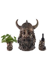 VG Giftware, beelden, collectables - Viking head bottle holder-flower holder