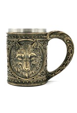 VG Drinkware - Beer tankard Wolf 600 ml metal insert removable