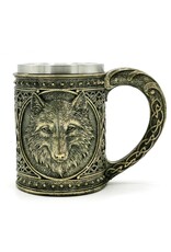 VG Drinkware - Beer tankard Wolf 600 ml metal insert removable