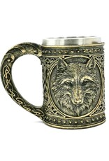 VG Drinkware - Beer tankard Wolf 600 ml metal insert removable