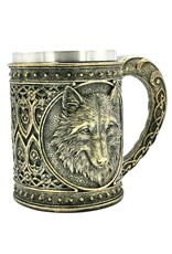 VG Drinkware - Beer tankard Wolf 600 ml metal insert removable