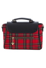 Banned Retro bags  Vintage bags - Banned Scandi Christmas Fox Handbag with tartan red