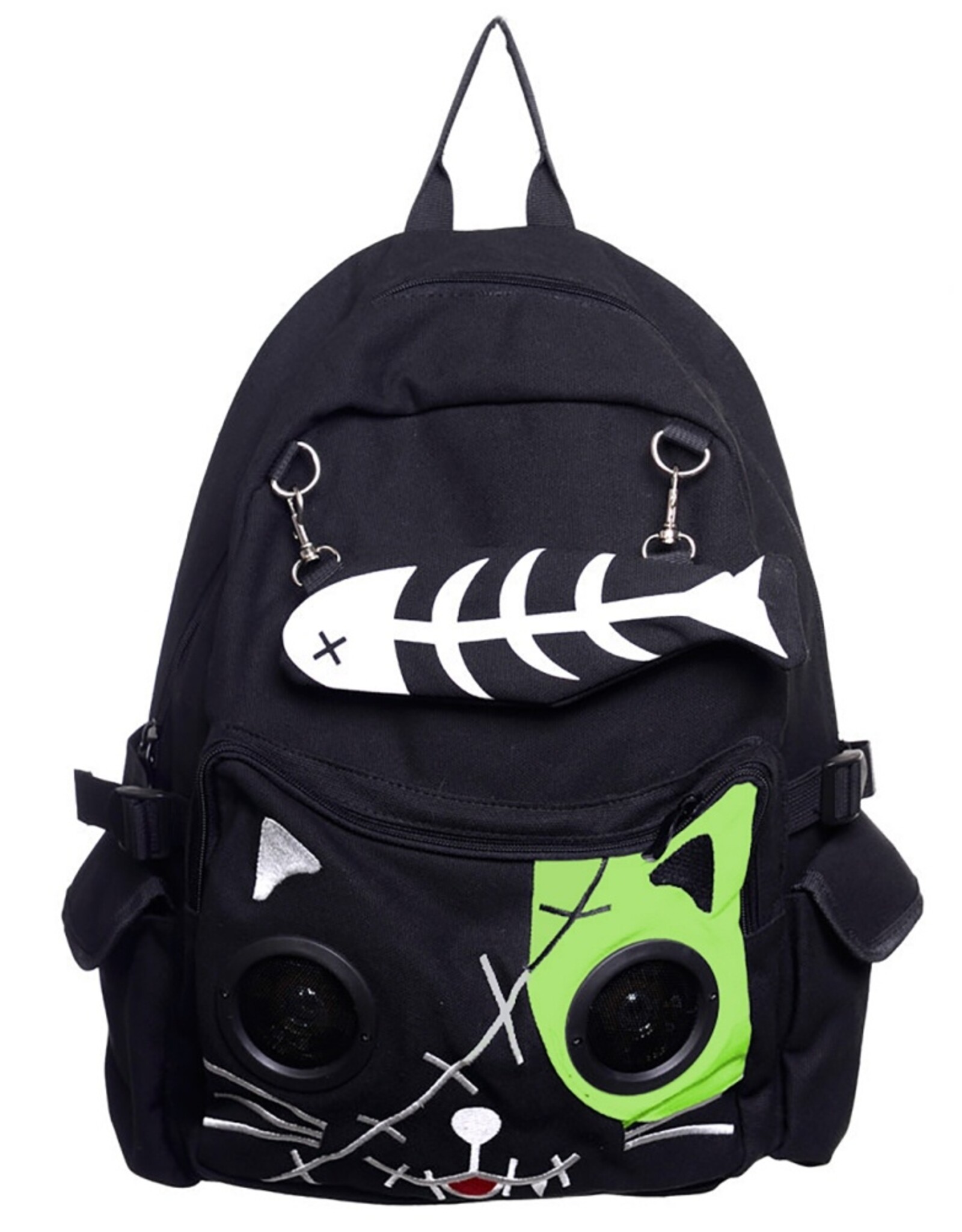 Banned Gothic bags Steampunk bags - Banned Kitty backpack with Speakers