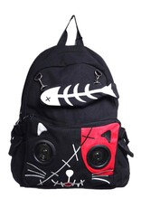 Banned Backpacks - Banned Kitty Backpack with Speakers Black-Red