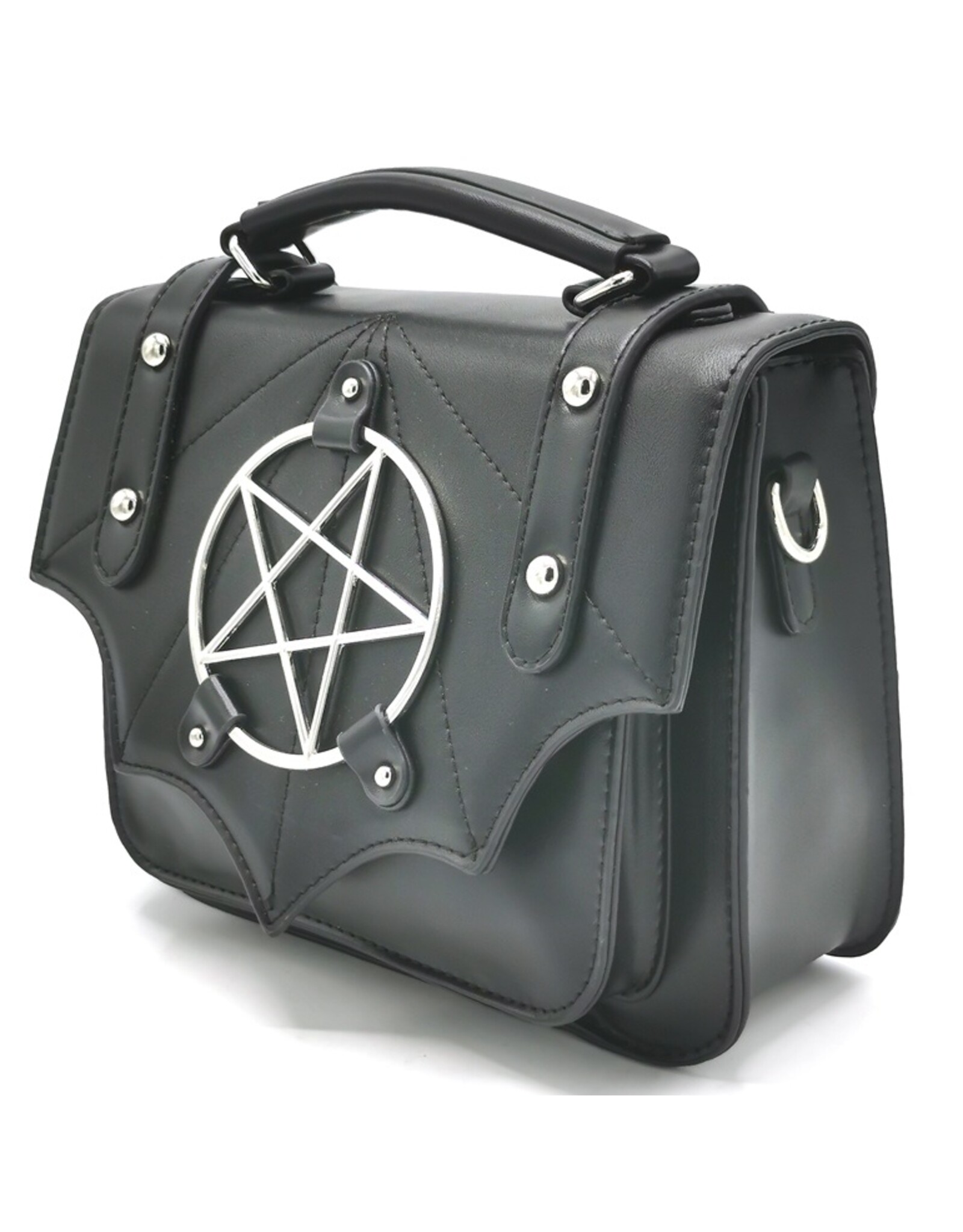 Banned Gothic tassen Steampunk tassen - Banned Moloch Pentagram Schoudertas