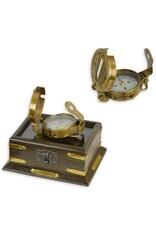 Trukado Miscellaneous - Compass in wooden box with glass lid