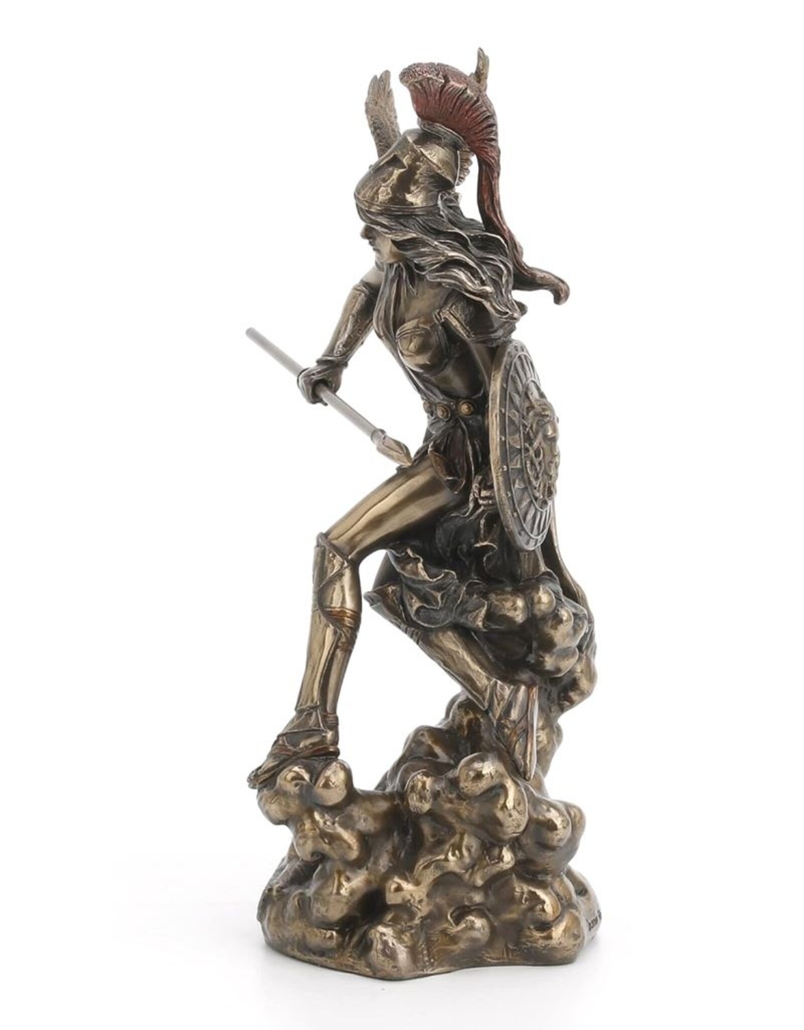 Veronese Design Giftware Figurines Collectables - Athena wielding spear Greek Goddess of Wisdom and War bronzed figurine