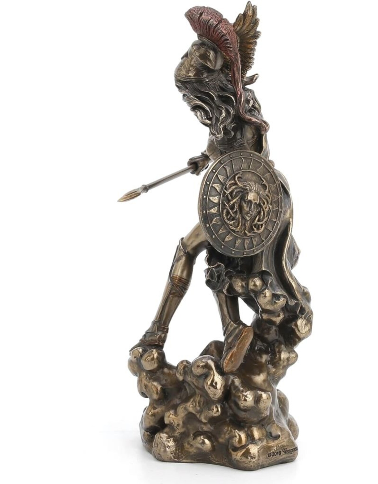 Veronese Design Giftware Figurines Collectables - Athena wielding spear Greek Goddess of Wisdom and War bronzed figurine