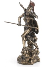 Veronese Design Giftware Figurines Collectables - Athena wielding spear Greek Goddess of Wisdom and War bronzed figurine