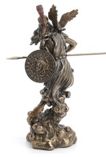 Veronese Design Giftware Figurines Collectables - Athena wielding spear Greek Goddess of Wisdom and War bronzed figurine