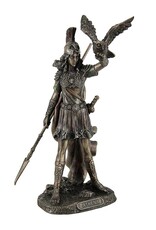 Veronese Design Giftware Figurines Collectables - Athena with Owl Goddess of Wisdom and War 20cm