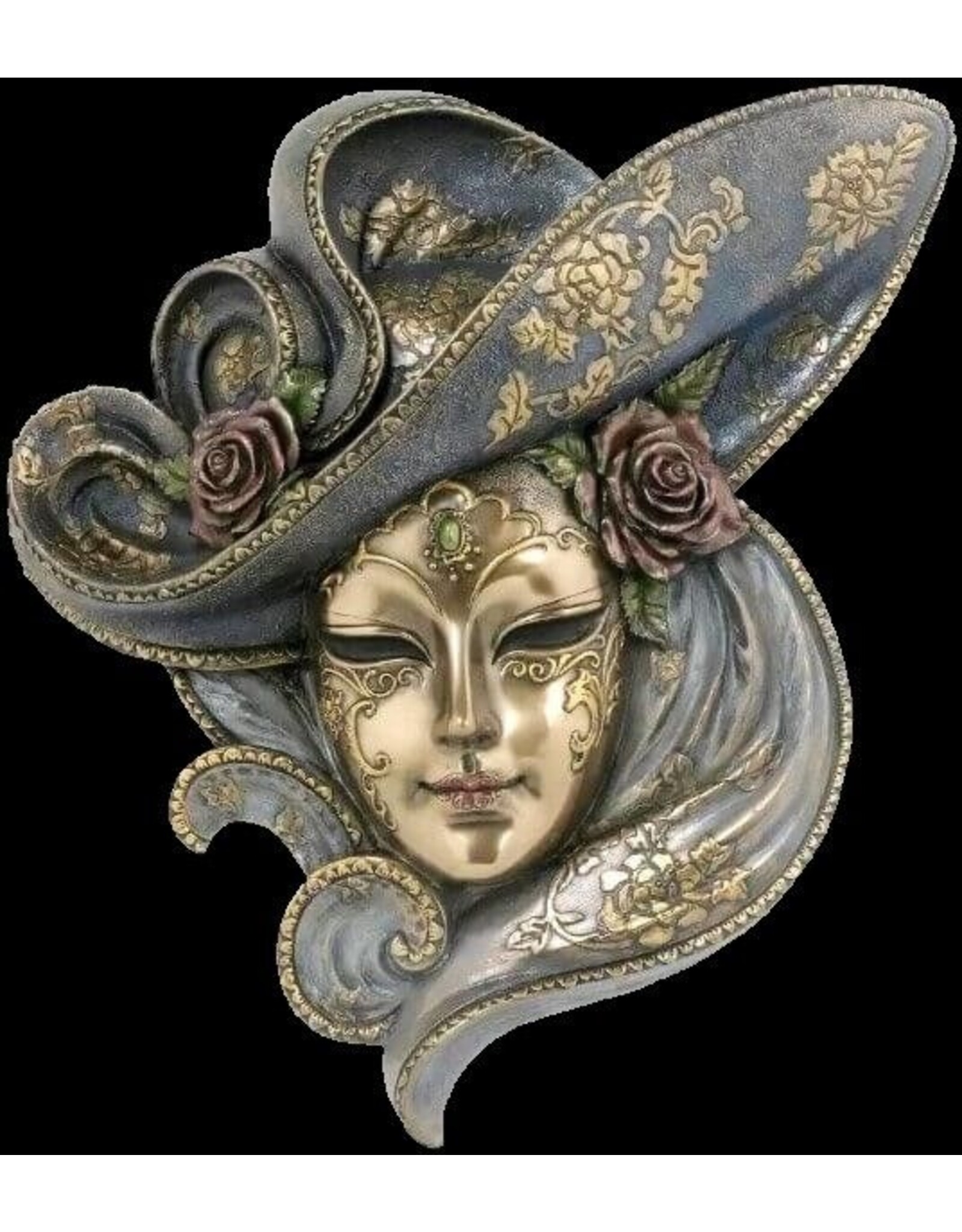 Veronese Design Miscellaneous - Venetiaans Masker met Rozen Wanddecoratie Veronese Design