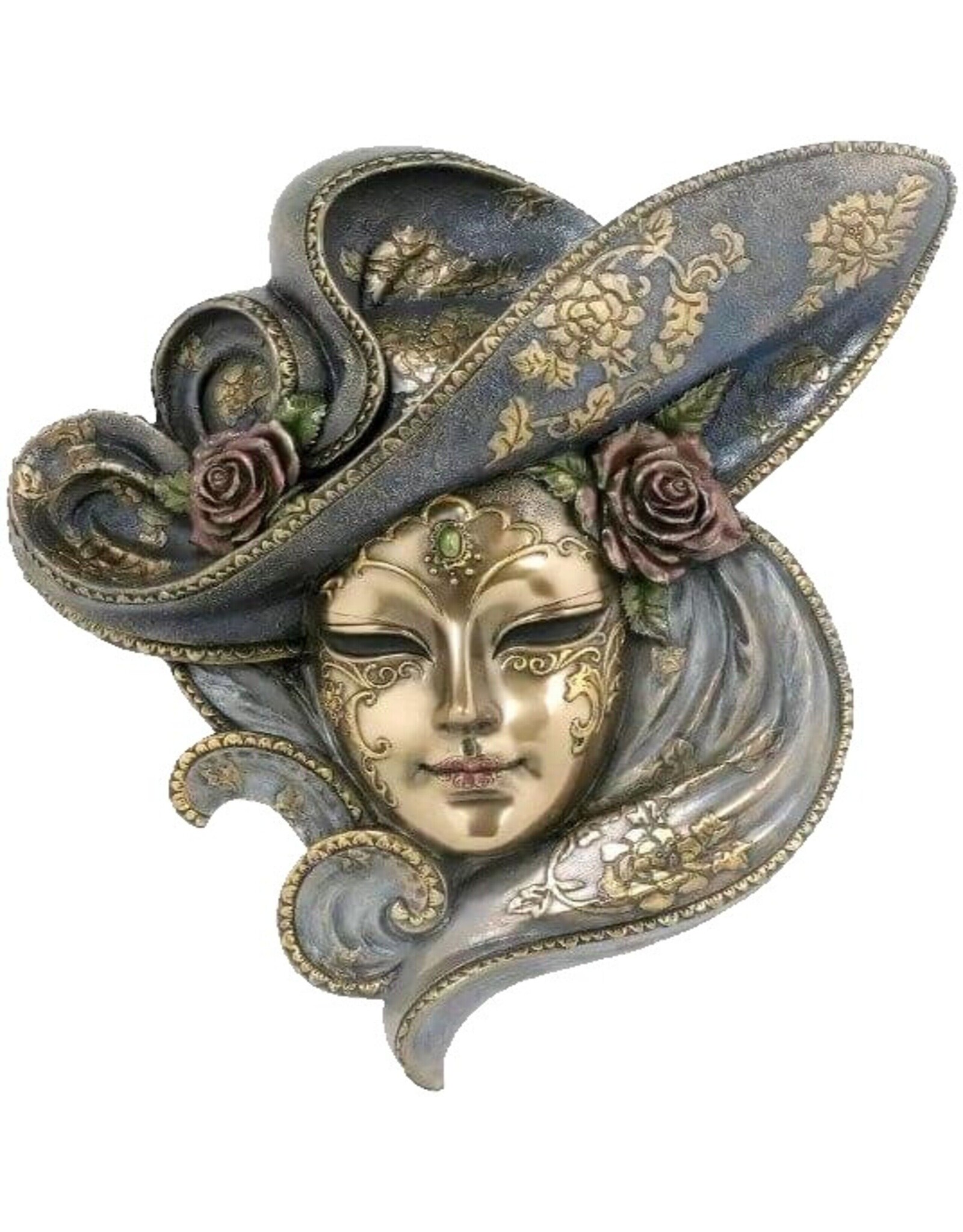 Veronese Design Miscellaneous - Venetiaans Masker met Rozen Wanddecoratie Veronese Design