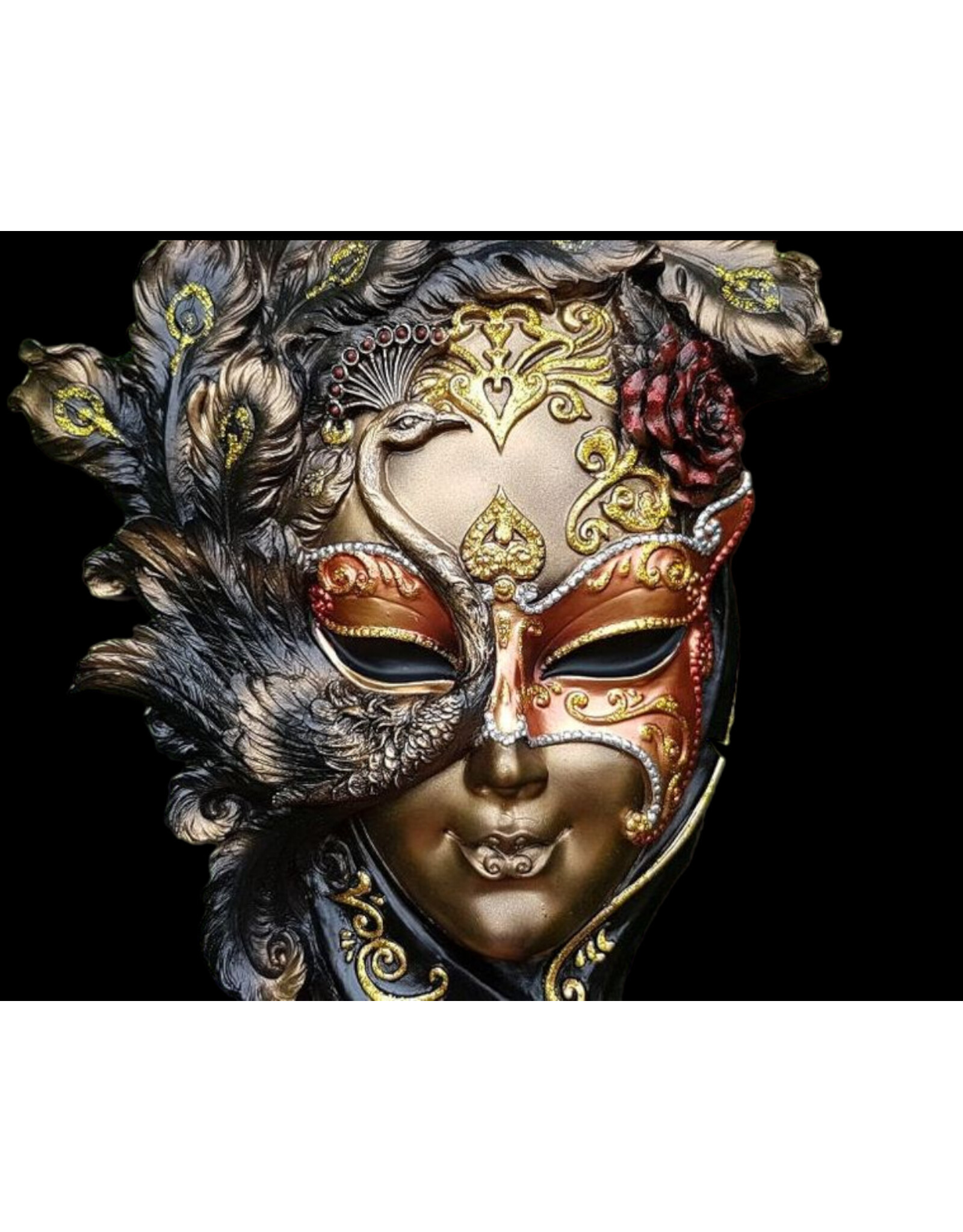 Veronese Design Miscellaneous - Venetian Mask Peacock Wall Hanging Veronese Design