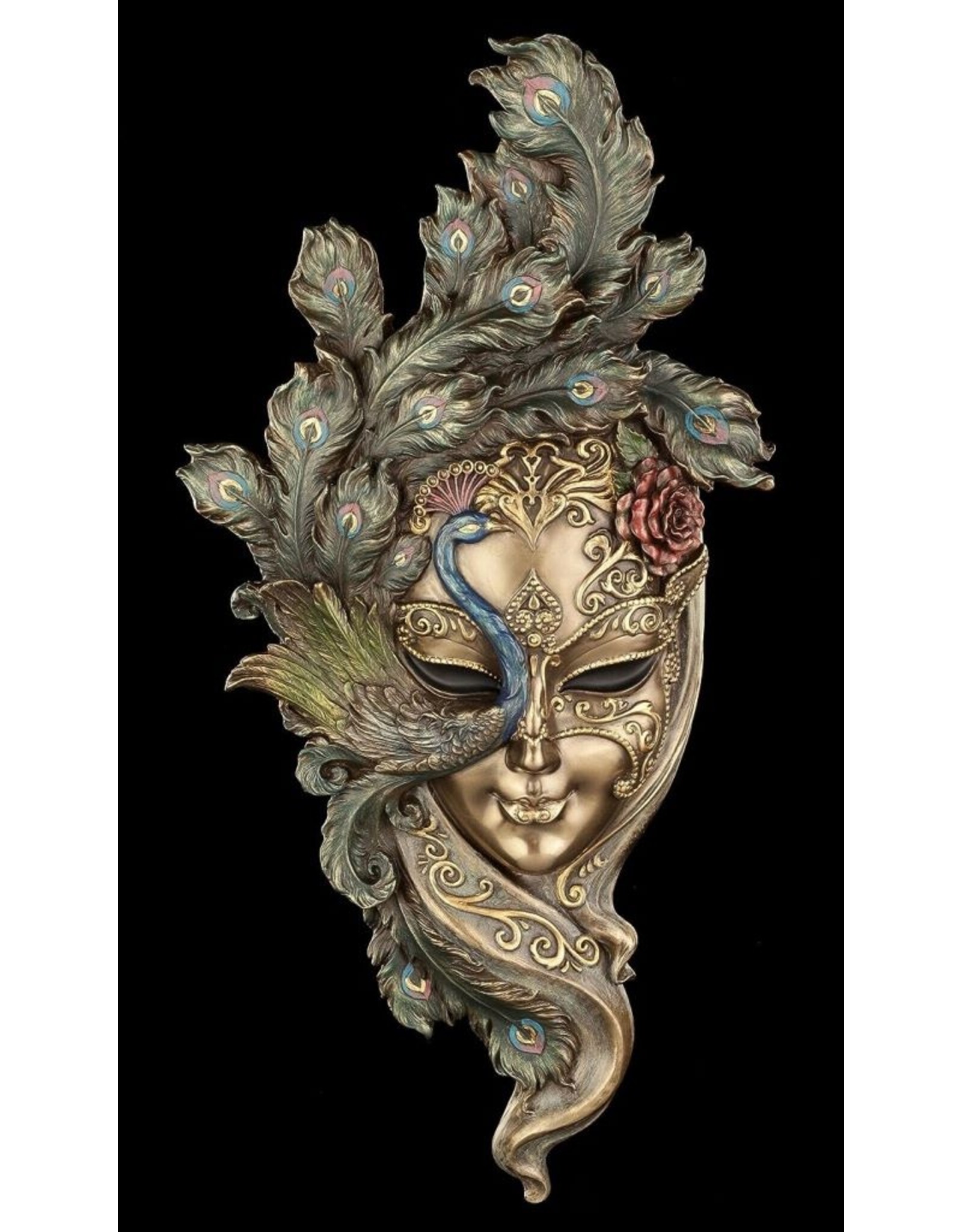 Veronese Design Miscellaneous - Venetian Mask Peacock Wall Hanging Veronese Design