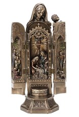 Veronese Design Giftware & Lifestyle -   Lady of Grace Virgin Mary Triptych Altar 29cm