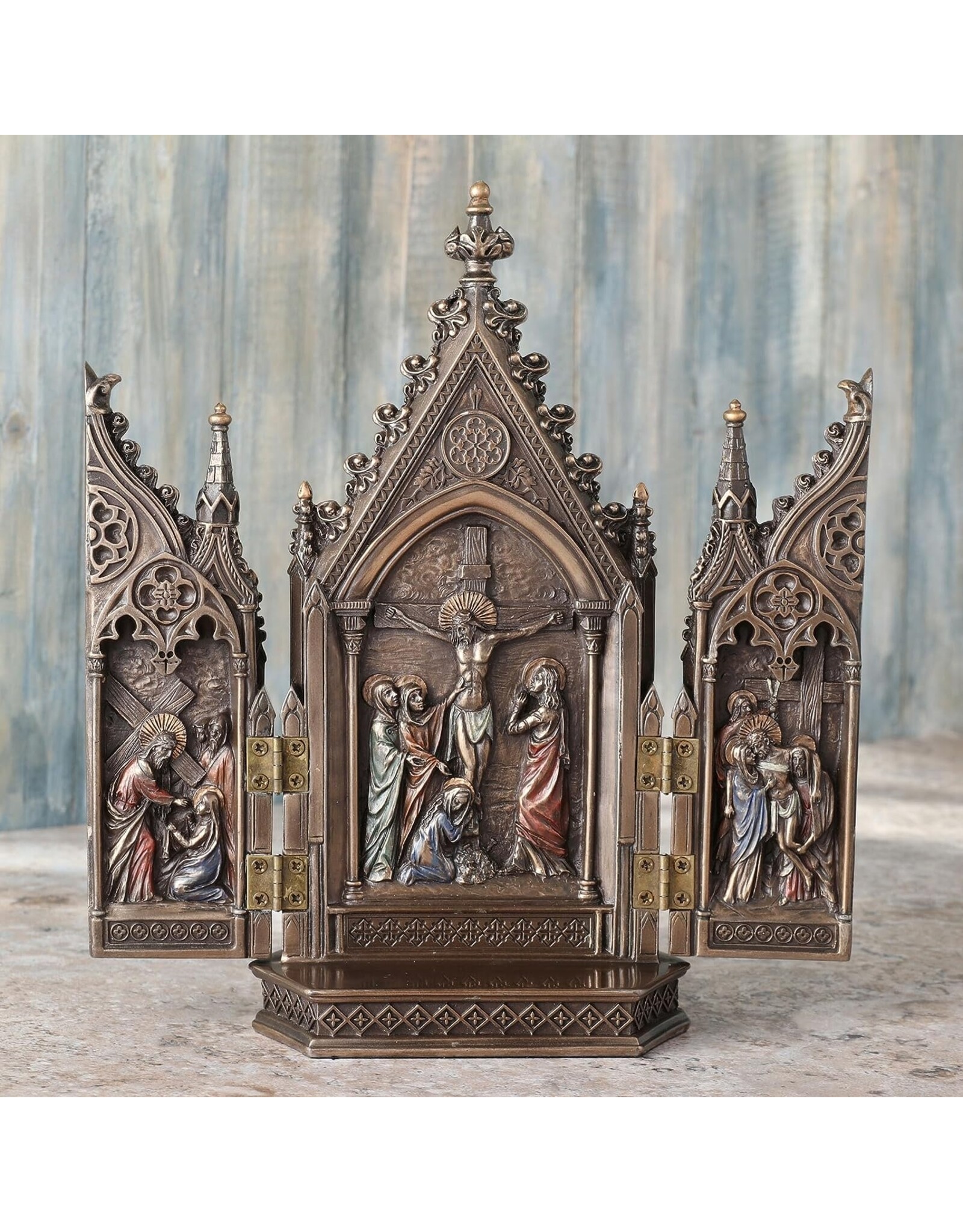 Veronese Design Giftware Figurines Collectables - The crucifixion of Jesus Triptych Veronese Design