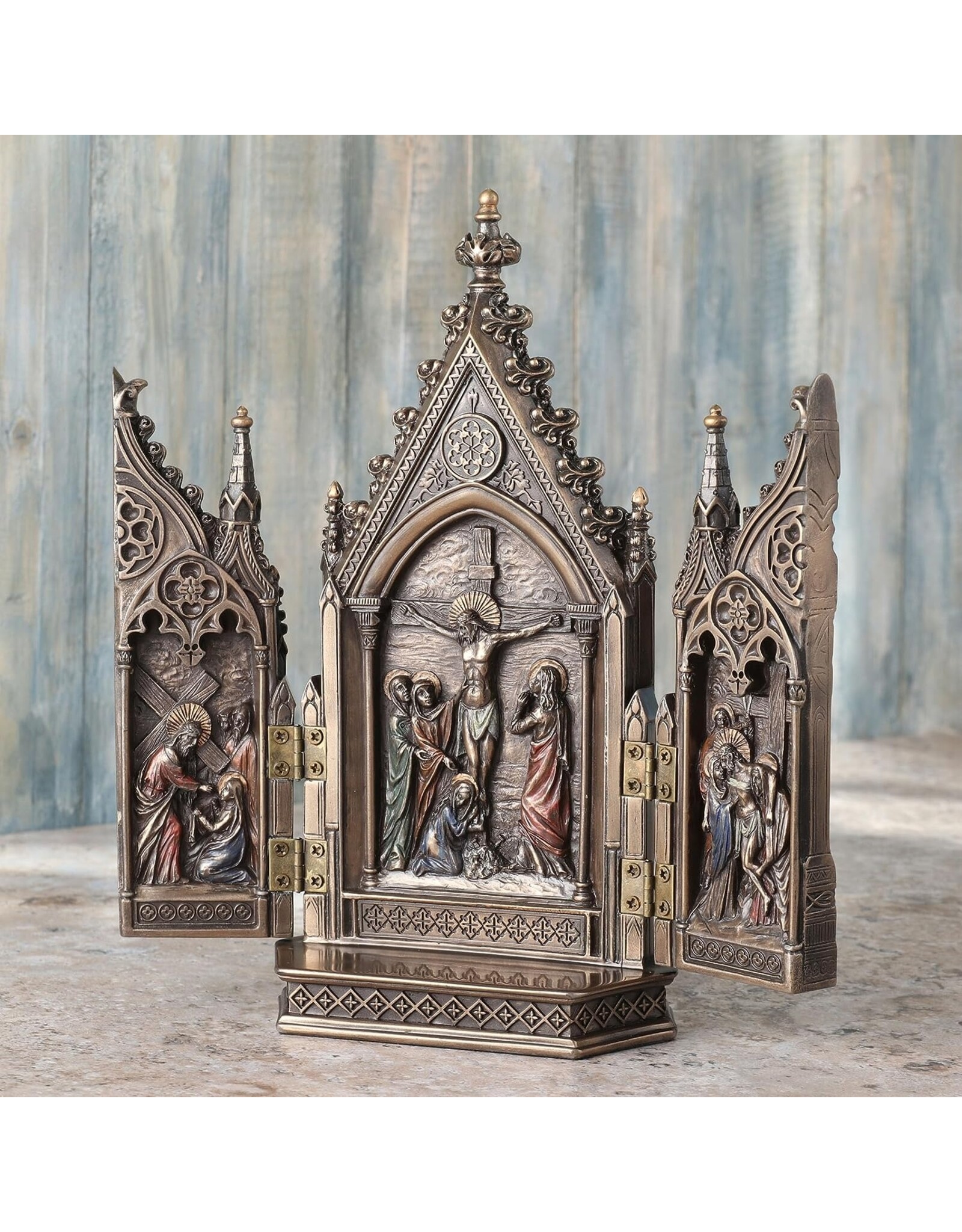 Veronese Design Giftware Figurines Collectables - The crucifixion of Jesus Triptych Veronese Design