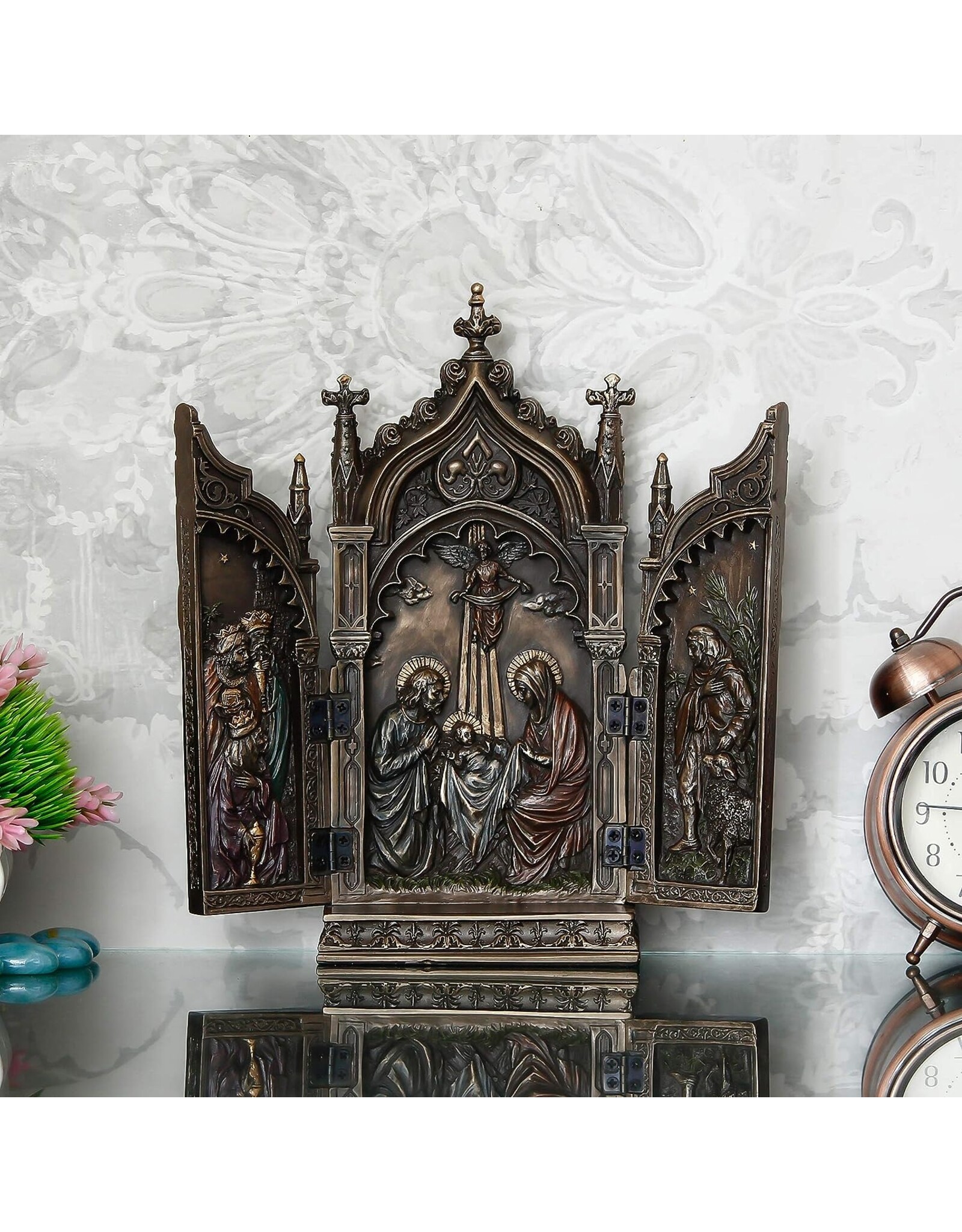 Veronese Design Giftware Figurines Collectables - Birth of Jesus - The Nativity Triptych Veronese Design