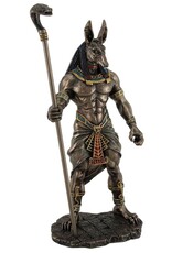 Veronese Design Giftware & Lifestyle - Egyptian God Anubis with Cobra sceptre Veronese Design