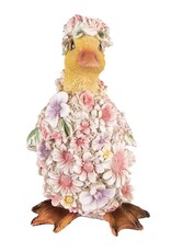 C&E Giftware & Lifestyle - Duck Flower Power Flower Duck figurine
