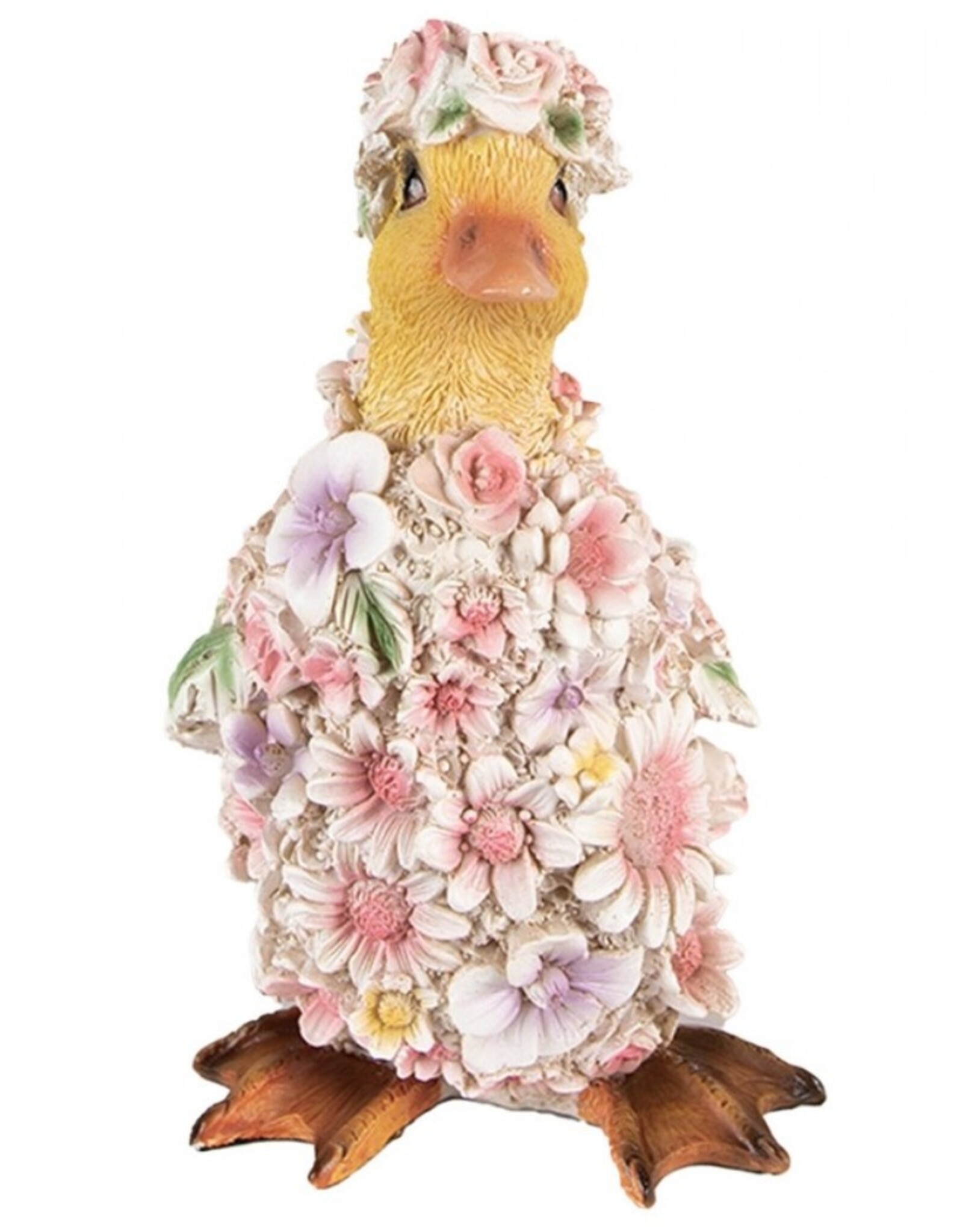 C&E Giftware & Lifestyle - Duck Flower Power Flower Duck figurine