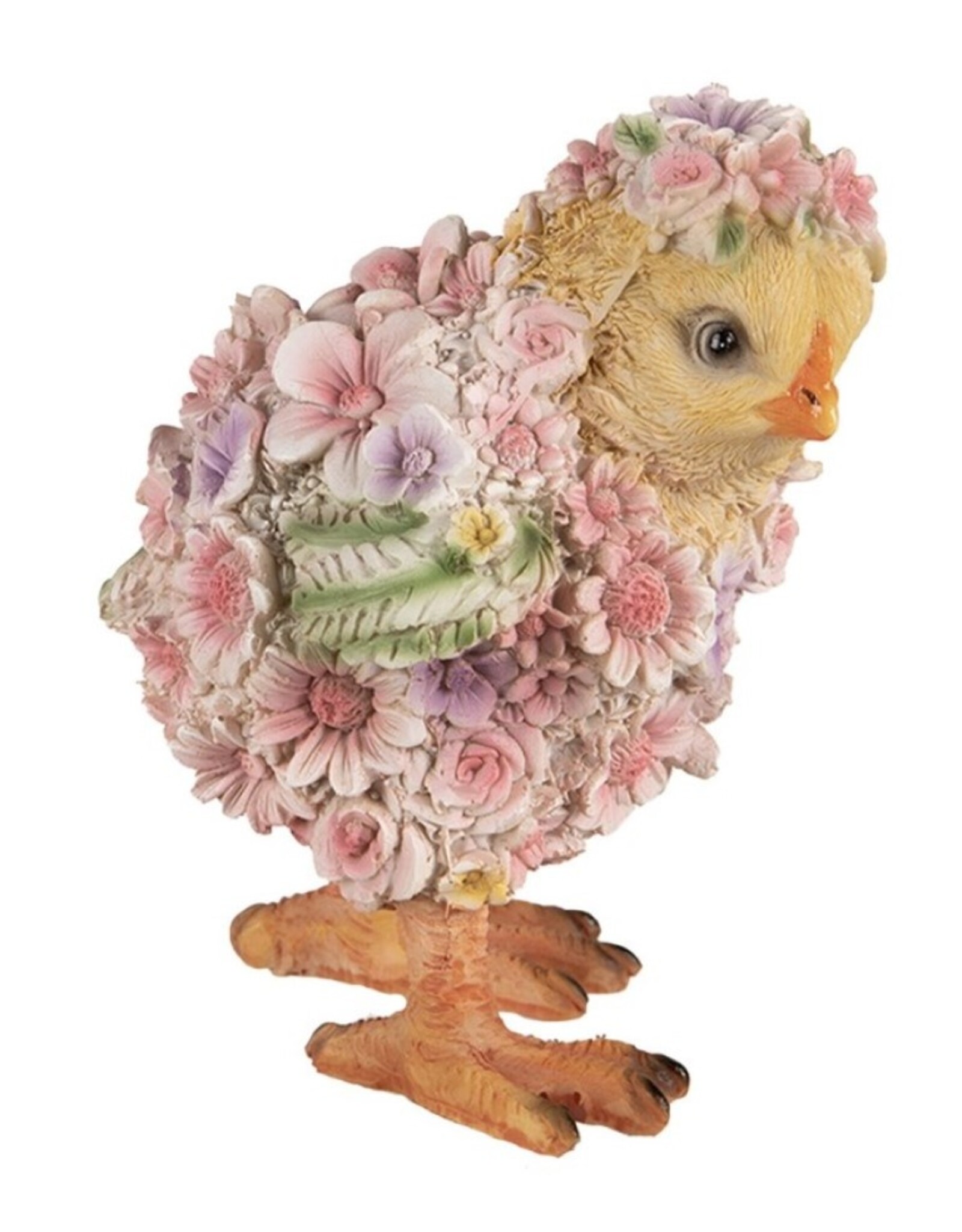 C&E Giftware & Lifestyle - Chick Decorated with Flowers figurine