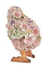 C&E Giftware & Lifestyle - Kuikentje Versierd met Bloemen beeldje