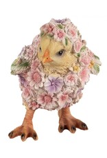 C&E Giftware & Lifestyle - Chick Decorated with Flowers figurine