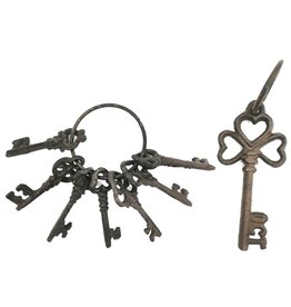 Trukado Antique-look Keys set 7 small and 1 clover