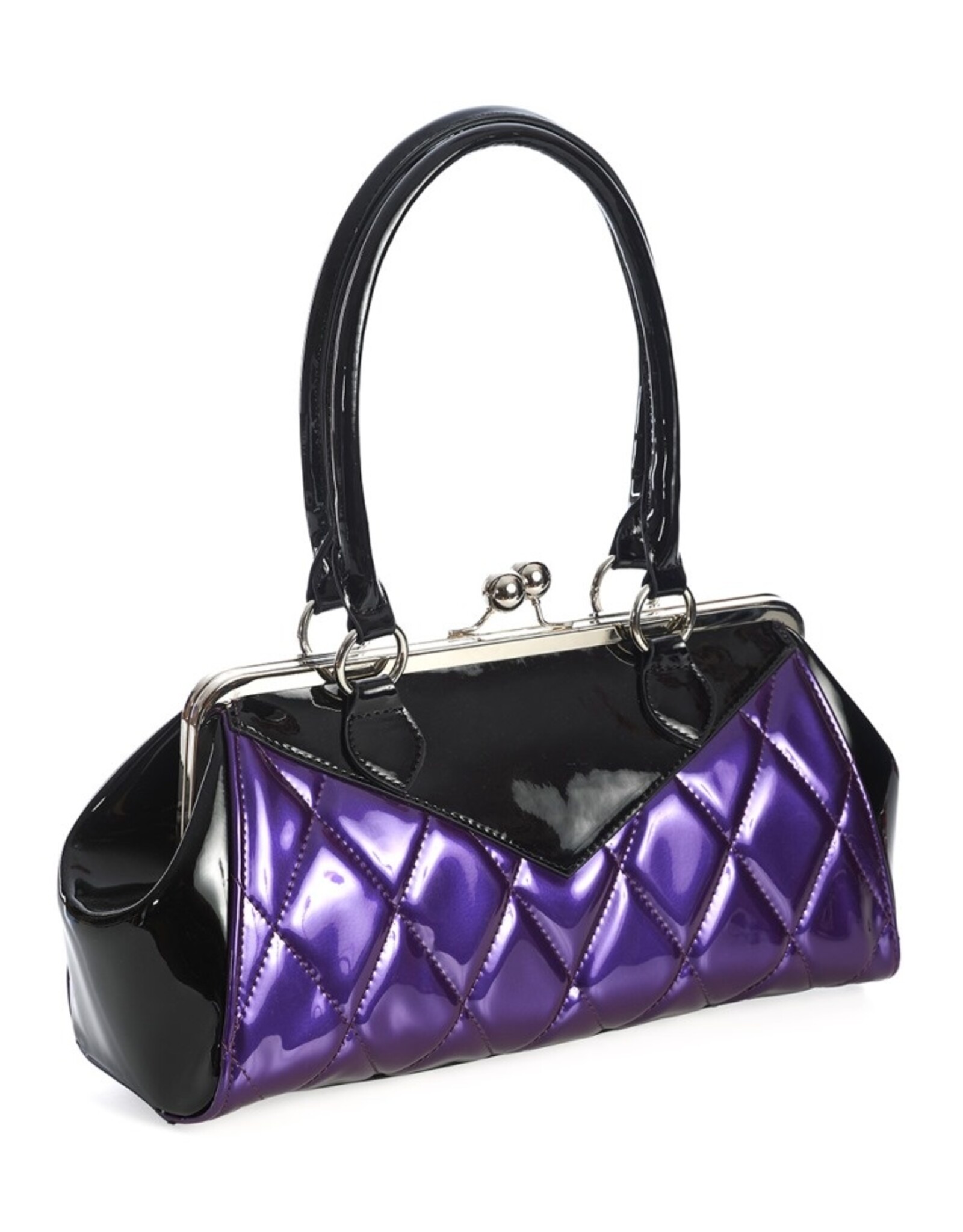 Banned Retro bags  Vintage bags - Banned Rockabilly LILYMAE handbag black-purple