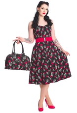 Banned Gothic bags Steampunk bags - Nashville Skulls&Roses Printed Studded Canvas Bowling bag
