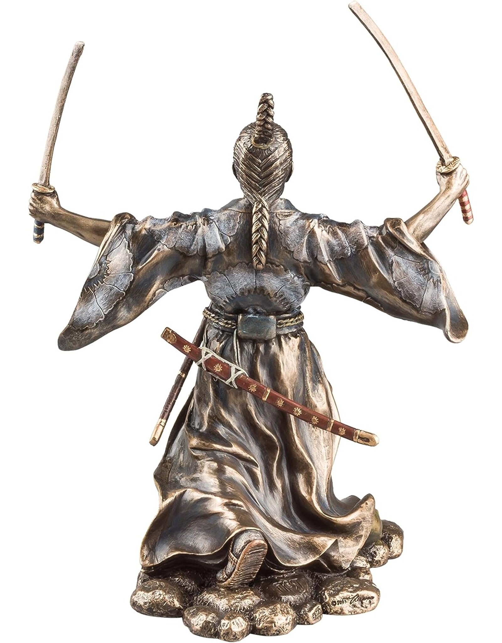 Veronese Design Giftware & Lifestyle - Japanese Samurai with Katana bronzed statue