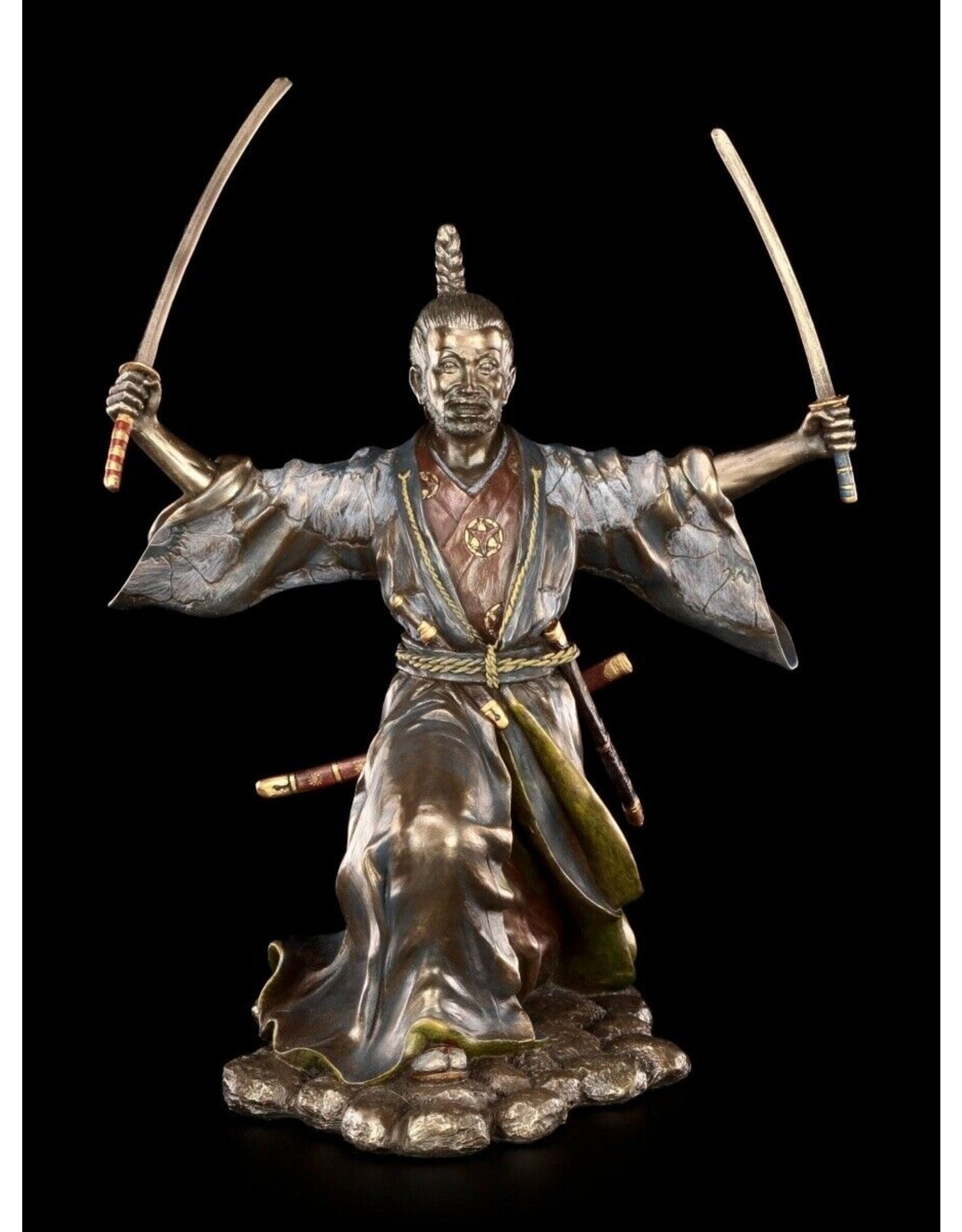 Veronese Design Giftware & Lifestyle - Japanese Samurai with Katana bronzed statue