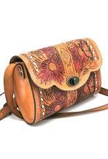 Trukado Leather bags - Leather shoulder bag with authentic flower-butterfly relief