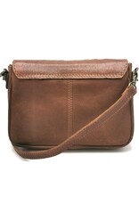 Trukado Leather Shoulder bags  leather crossbody bags - Leather shoulder bag with Fantasy  embossing and green stone