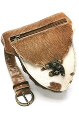 Trukado Leather Festival bags, waist bags and belt bags -  Cowhide fanny pack with hook Festival bag Ibiza Style