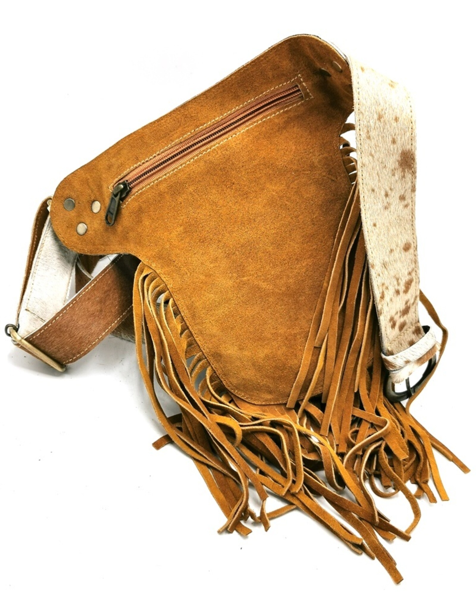 Trukado Leather Festival bags, waist bags and belt bags - Waistbag with Fringes and Cowhide Ibiza Style