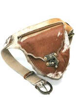 Trukado Leather Festival bags, waist bags and belt bags - Cowhide waist bag with hook - Ibiza Style Cowhide waist bag